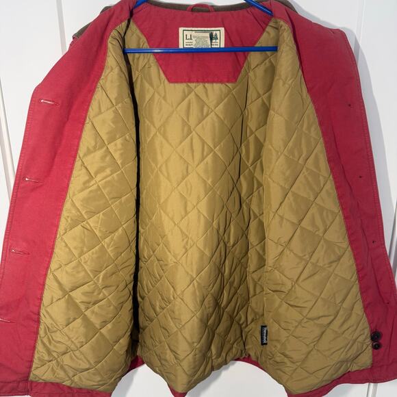 VTG LL Bean Heavyweight Canvas Barn Chore Jacket, Corduroy Collar, Insualted - Picture 12 of 14